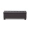 Baxton Studio Roanoke Grey Upholstered Grid-Tufting Storage Ottoman Bench 128-7047 - alternate 7